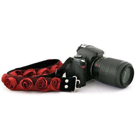 Capturing Couture Red Organza Rosette 1.5in DSLR Strap - QATAR4CAM