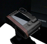 Gariz Black Label Genuine Leather BL-LCQBR Half Case for Leica Q Type 116, Brown - QATAR4CAM