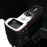 Gariz Genuine Leather XS-CHA7IIBR Camera Metal Half Case for Sony Alpha A7II A7RII Mark 2 Brown - QATAR4CAM