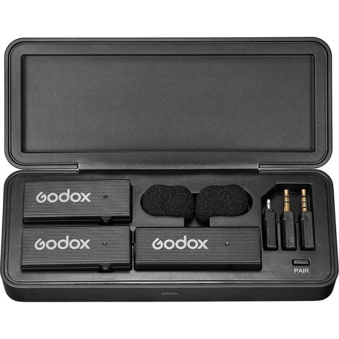 Godox MoveLink Mini LT 2-Person Wireless Microphone System for Cameras & iOS Devices Black ميكرفون قودوكس - QATAR4CAM