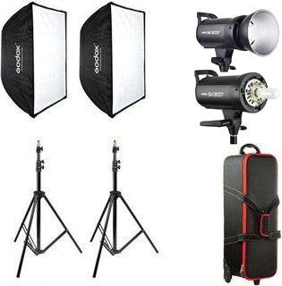 Godox Studio head Kit SK300II Sofbox Stands bag XT