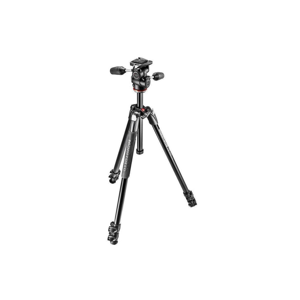 Manfrotto 290 Xtra Aluminium 3-Section Tripod With Head (MK290XTA3-3W) - QATAR4CAM