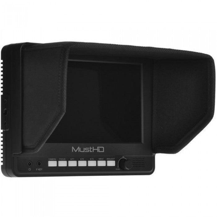 MustHD 7" 1024x600 HDMI Field Monitor With Sony F970 Battery Plate & Carry Bag - QATAR4CAM