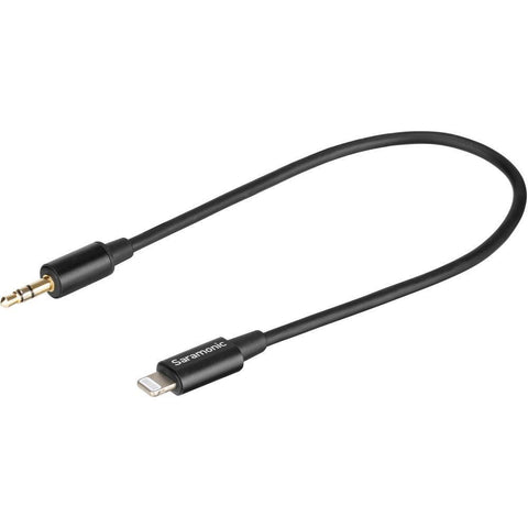 Saramonic SR-C2000 3.5mm TRS Male to Lightning Adapter Cable for Audio to iPhone (9") - QATAR4CAM