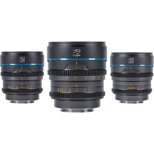 Sirui Night Walker T1.2 S35 Cine 3-Lens Set (E-Mount, Gunmetal Gray) - QATAR4CAM