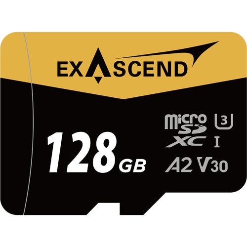 Exascend Catalyst  MicroSD Card with Adapter 128GB, UHS-I / V30 / U3 / Class 10, R:175 MB/s, W:150 MB/s