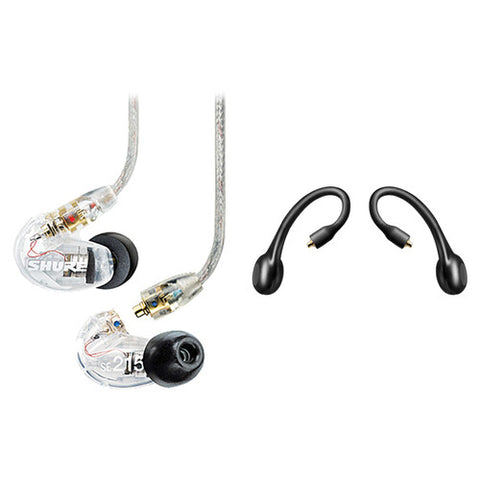 Shure SE215 Pro Sound-Isolating Earphones Kit with RMCE-TW2 True Wireless Adapter (Clear)
