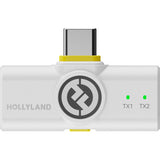 Hollyland LARK M2 DUO 2-Person Wireless Combo Microphone System White
