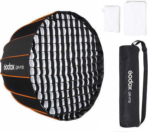 Godox Quick Release Parabolic Softbox 70 CM Bowens mount with Grid