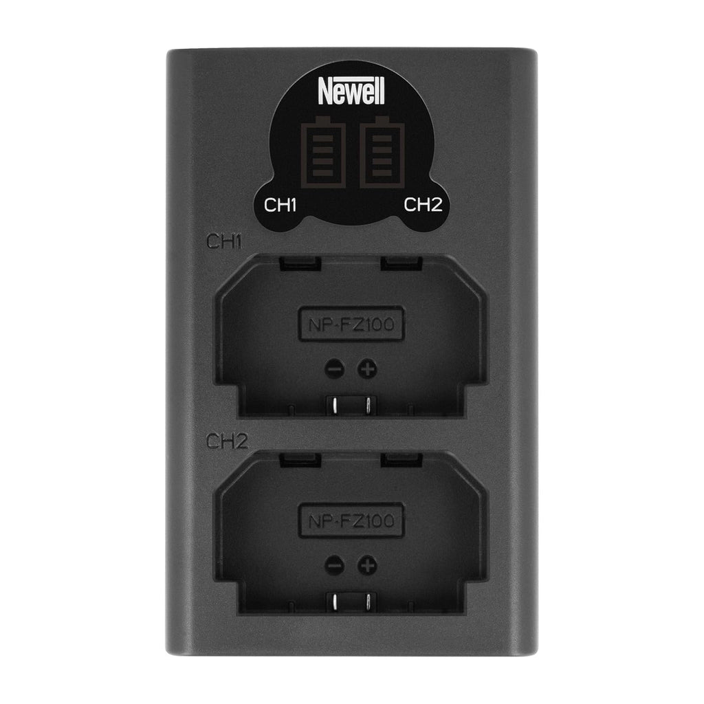 Newell DL-USB-C dual-channel charger with 2x Newell NP-FZ100 battery