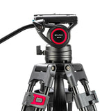 Provision Professional DV3 Aluminium Video Tripod kit with fluid head and bag