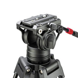 Provision Professional DV3 Aluminium Video Tripod kit with fluid head and bag