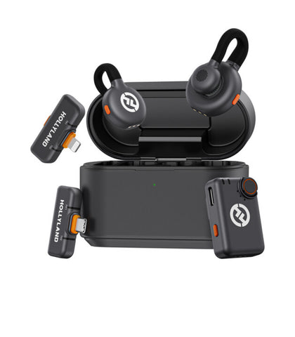 Hollyland LARK M2S Ultimate Combo 2-Person Wireless Microphone System for Cameras and Mobile Devices.