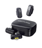 Hollyland LARK A1 Combo 2-Person Wireless Microphone System with USB-C and Lightning Connectors for Mobile Devices