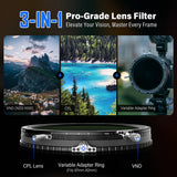 H&Y RevoRing MarkII Variable Neutral Density + Circular Polarizer Filter 67-82mm