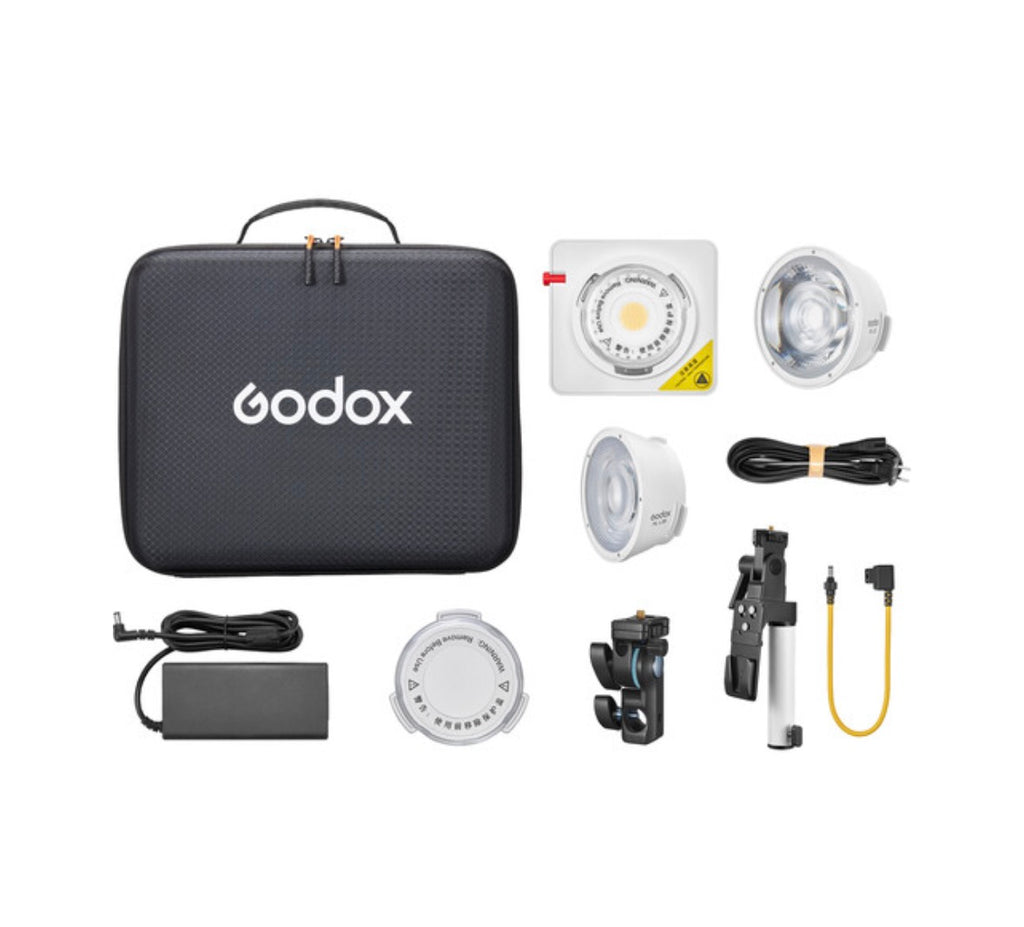 Godox ML100Bi Bi-Color Portable LED Light (36° Lens & V-Mount Handgrip Kit) kit2