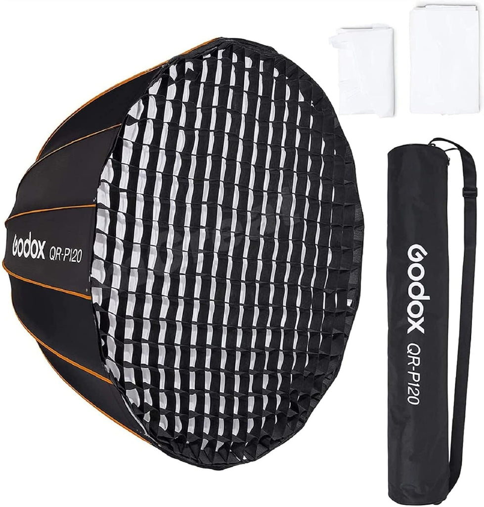 Godox Quick Release Parabolic Softbox 120 CM bowens mount with Grid
