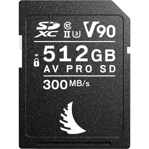 Angelbird AV PRO SD MK2 Card 512GB, UHS-II / A2 / V90 / U3 / Class 10, Read:300 MB/s Write:280 MB/s 4k