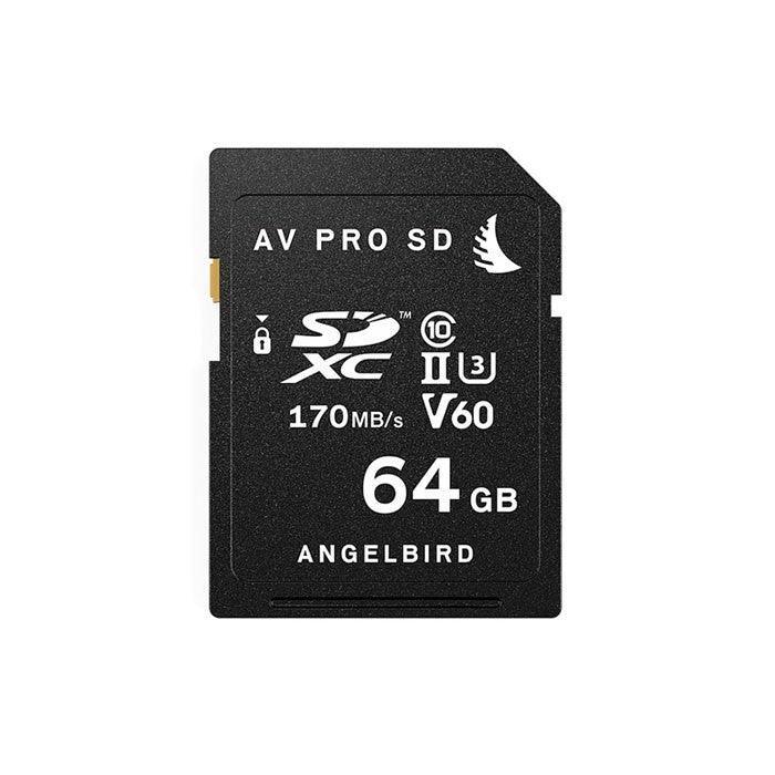 Angelbird AV PRO SD MK2 Card 64GB, SDXC/ UHS-II / V60 / U3 / Class 10 260 MB/S Write Speed, 4K Video - QATAR4CAM