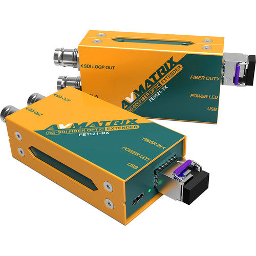 AVMATRIX 3G-SDI Fiber Optic Extender Transmitter & Receiver Set
