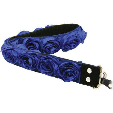 Camera Straps by Capturing Couture: Floral Collection, The Cobalt Blue 1.5" DSLR/SLR Fashion Camera Strap - QATAR4CAM