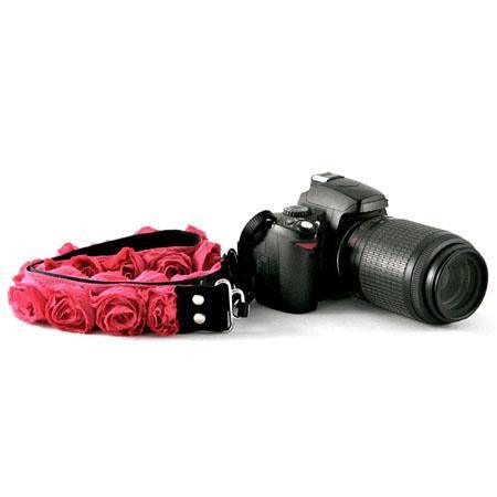 Camera Straps by Capturing Couture: Floral Collection, The Hot Pink Organza 1.5" SLR/DSLR Fashion Camera Strap - QATAR4CAM