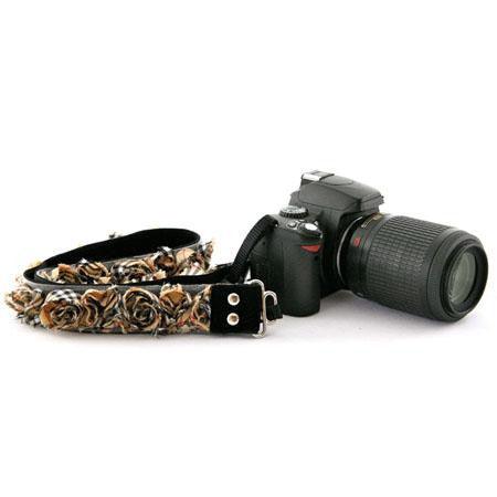 Camera Straps by Capturing Couture: Floral Collection, The Posh Plaid Organza 1.5" SLR/DSLR Fashion Camera Strap - QATAR4CAM
