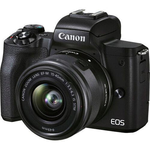 Canon EOS M50 Mark II Mirrorless Camera with 15-45mm Lens (Black) - QATAR4CAM