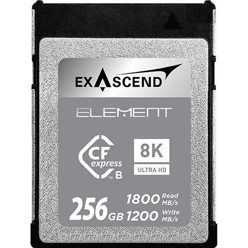 Exascend Element CFexpress  Type B Card 256GB/ Read: 1800 MB/s, Write: 1200 MB/s