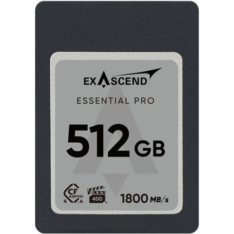 Exascend Essential Pro CFexpress TypeA 4.0 Card 512GB/ Read: 1800 MB/s, Write: 1650 MB/s