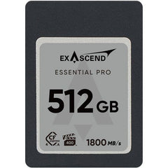 Exascend Essential Pro CFexpress TypeA 4.0 Card 512GB/ Read: 1800 MB/s, Write: 1650 MB/s