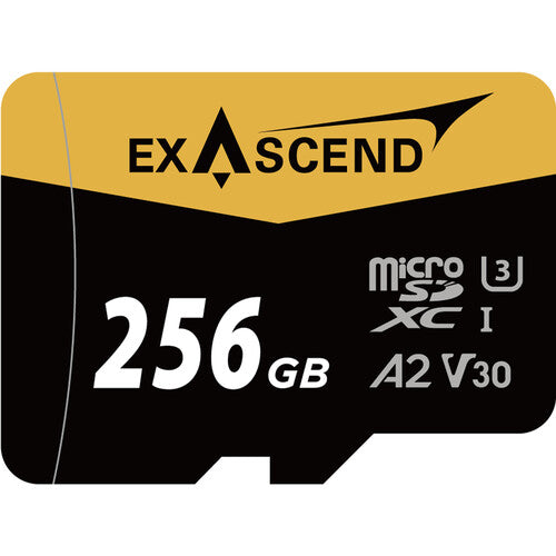 Exascend Catalyst MicroSD Card with Adapter 256GB, UHS-I / V30 / U3 / Class 10, R:175 MB/s, W:150 MB/s