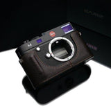 Gariz Black Label Genuine Leather BL-LCMBR Camera Metal Half Case for Leica M, Brown - QATAR4CAM