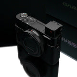 Gariz Genuine Leather HG-RX100M3BK Camera Metal Half Case for Sony RX100III RX100M III with Hand Grip, Black - QATAR4CAM