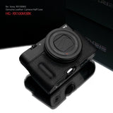 Gariz Genuine Leather HG-RX100M3BK Camera Metal Half Case for Sony RX100III RX100M III with Hand Grip, Black - QATAR4CAM