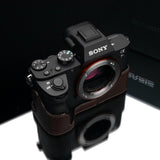 Gariz Genuine Leather XS-CHA7IIBR Camera Metal Half Case for Sony Alpha A7II A7RII Mark 2 Brown - QATAR4CAM