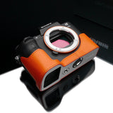 Gariz Genuine Leather XS-CHA7IIOR Camera Metal Half Case for Sony Alpha A7II A7RII Mark 2 Orange - QATAR4CAM