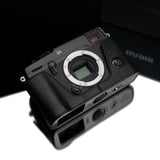 Gariz XS-CHXT2BK Genuine Leather Camera Metal Half Case for Fuji Fujifilm X-T2 XT2, Black - QATAR4CAM