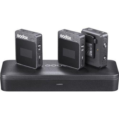 Godox MoveLink II M2 Dual 2.4GHz Wireless Microphone System for Cameras ميكرفون قودوكس موفلينك لاسلكي لشخصين - QATAR4CAM