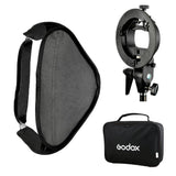 Godox Portable Versatile 50 * 50cm Folding Softbox + S-type Speedlite Bracket for Bowens Mount + Carrying Bag - QATAR4CAM