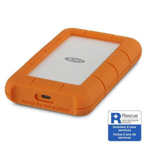 LaCie 4TB Rugged USB 3.0 Type-C External Hard Drive - QATAR4CAM