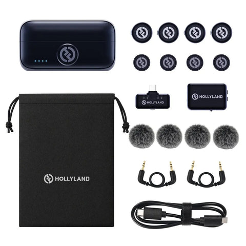 Hollyland LARK M3 4TX&2RX Wireless Microphone Combo - Space Gray