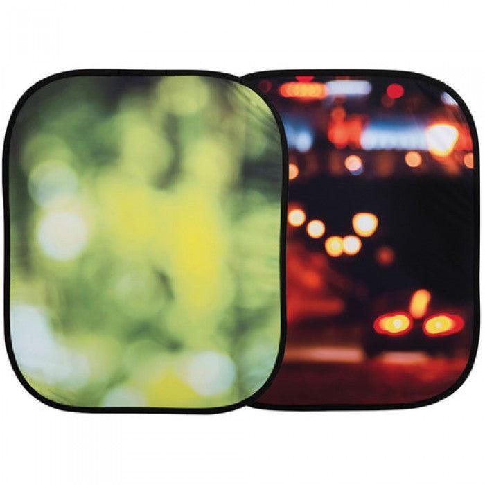 Lastolite Collapsible Background (4x5', Summer Foliage / City Lights) - QATAR4CAM