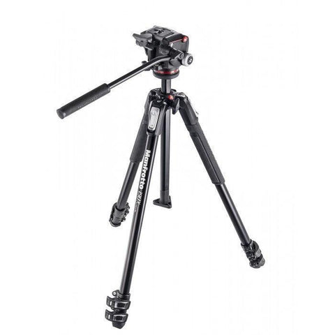 Manfrotto 190X Aluminium 3-Section Tripod With XPRO Fluid Head (MK190X3-2W) - QATAR4CAM