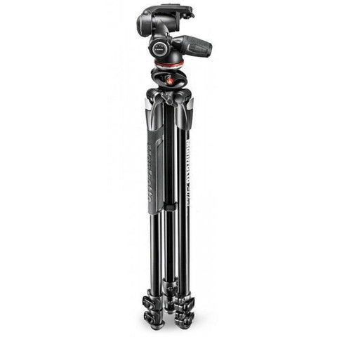 Manfrotto 290 Dual Aluminium 3-Section Tripod Kit With 804 3-Way Head (MK290DUA3-3W) - QATAR4CAM