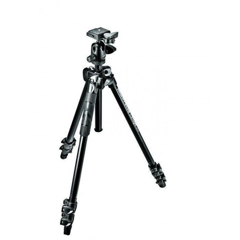 Manfrotto 290 Light Alu 3-Section Tripod Kit With 494RC2 Ball Head (MK290LTA3-BH) - QATAR4CAM