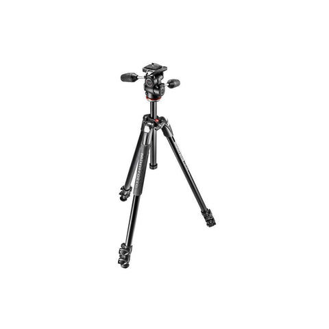 Manfrotto 290 Xtra Aluminium 3-Section Tripod With Head (MK290XTA3-3W) - QATAR4CAM