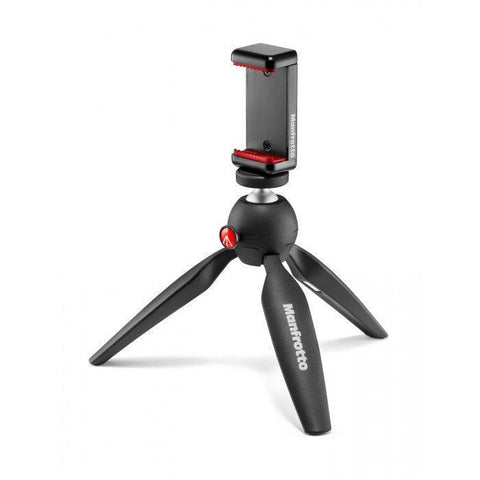 Manfrotto Mini Tripod Black with Universal Smartphone Clamp(MKPIXICLAMP-BK) - QATAR4CAM