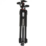 Manfrotto MT055XPRO3-3W Aluminum Tripod With 3-Way Pan/Tilt Head - QATAR4CAM