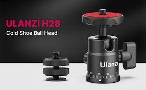 Mini Ball Head, ULANZI H28 Panoramic Tripod Head + Dual Hot Shoe Mount DSLR Camera Mount Adapter Photograph Attachment Accessories for Gopro Cam Camcorder Smartphone Light Microphone Loading 5.5lb - QATAR4CAM